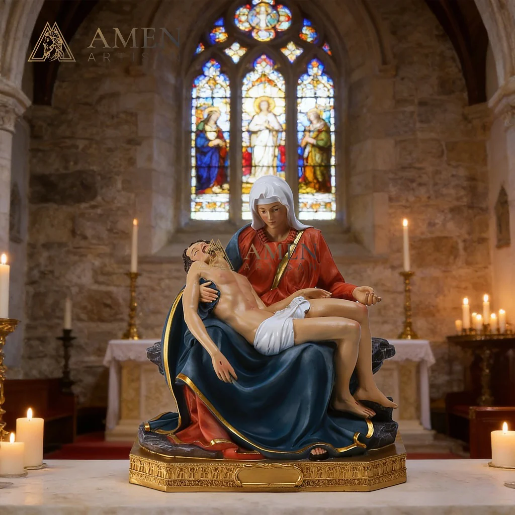 Mary with Jesus Pieta Statue  Amen Artisan - Image 3