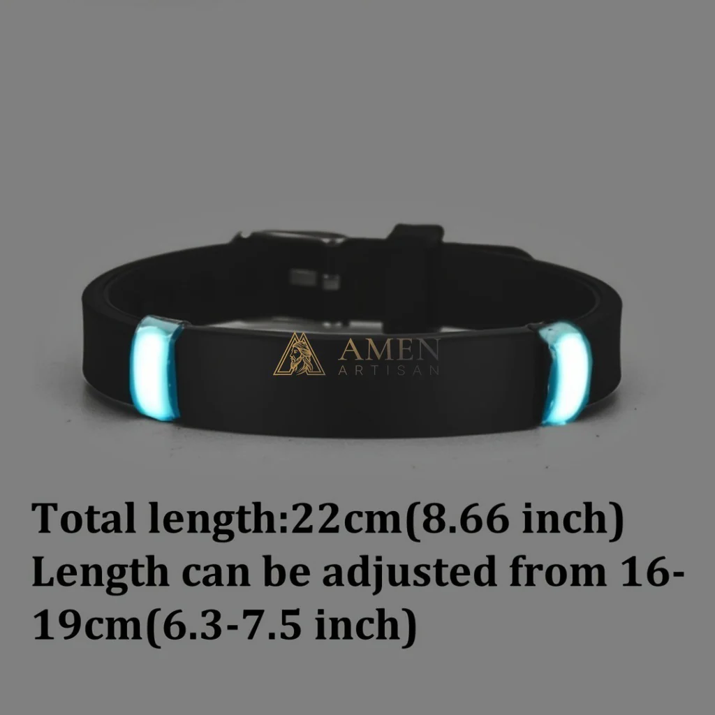 Matthew 19:26 Scripture Cross Glow Bracelet Amen Artisan - Image 2