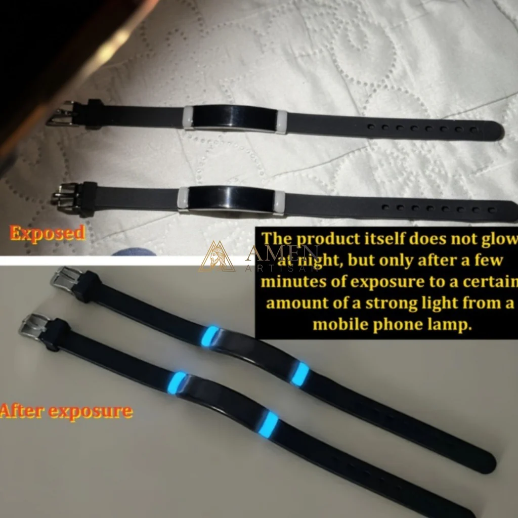 Matthew 19:26 Scripture Cross Glow Bracelet Amen Artisan - Image 4