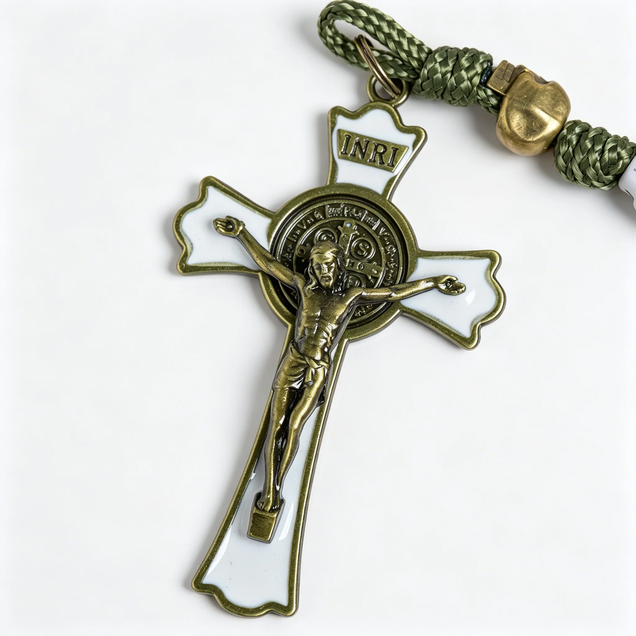 Military Green Skull Bead Rosary | Amen Artisan - Image 5