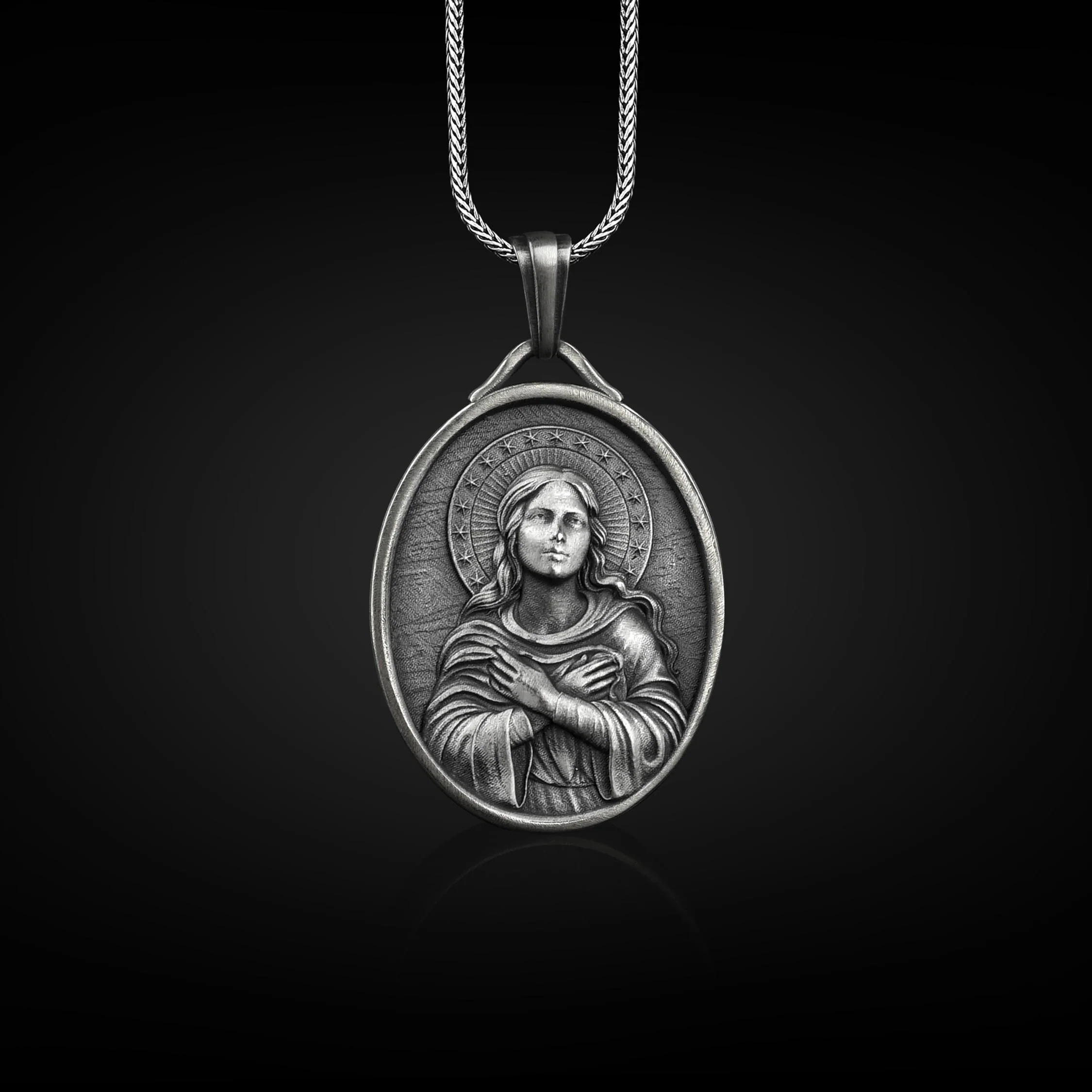 Miraculous Medal Necklace Amen Artisan