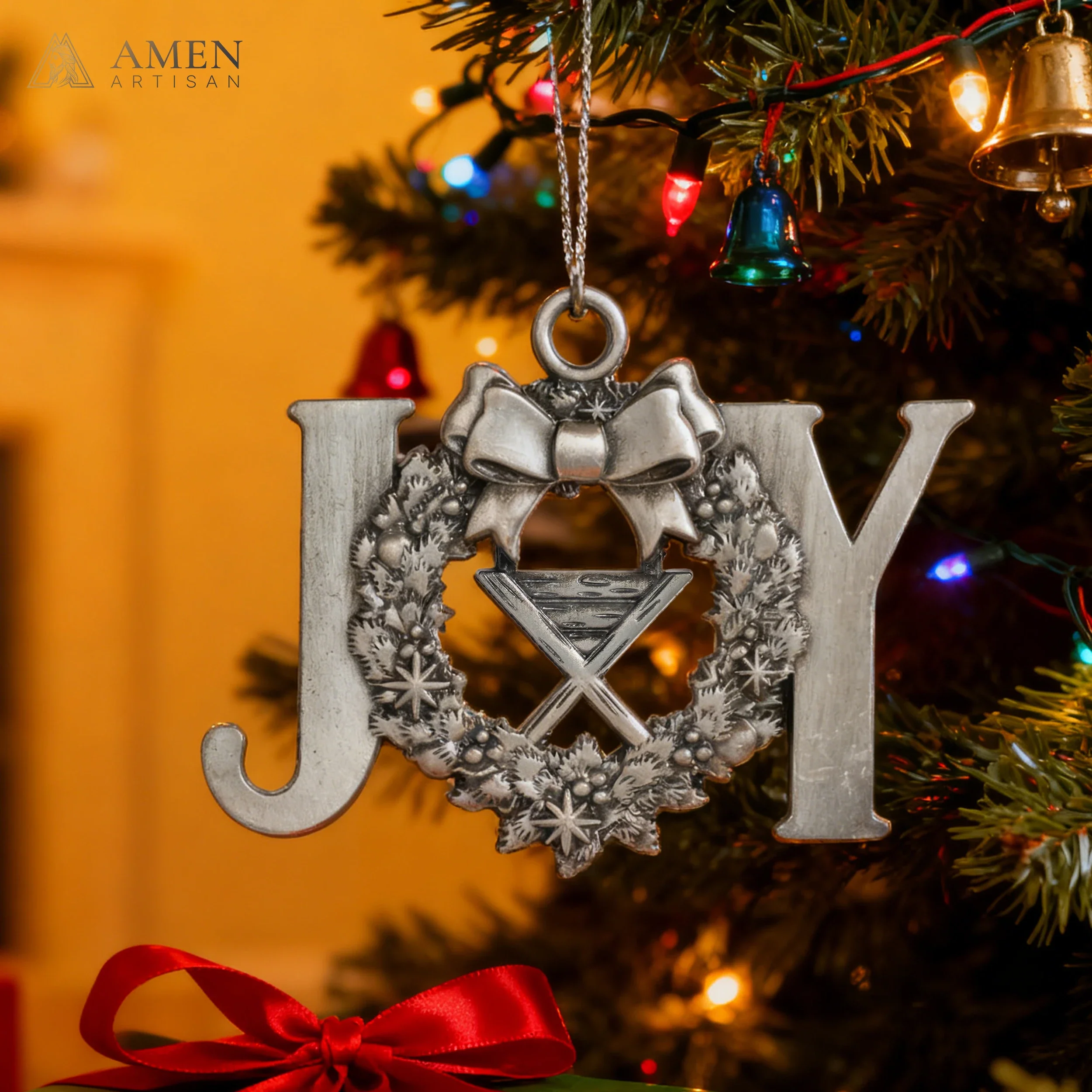 Premium Titanium Steel Nativity Ornament with Chain & Gift Box – 7 cm / 2.75" - Image 7