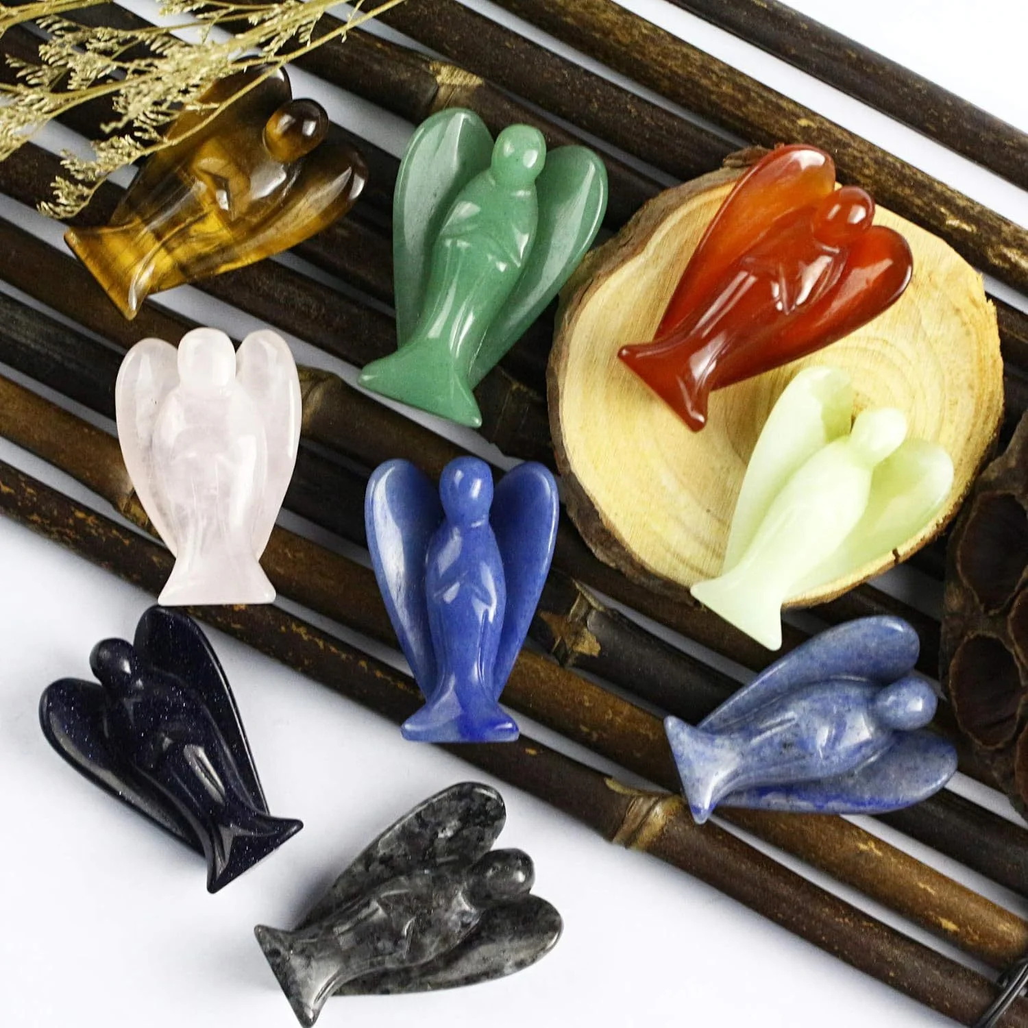 Hand-Carved Crystal Angel Frame – Peace, Guidance & Protection |  Amen Artisan - Image 4