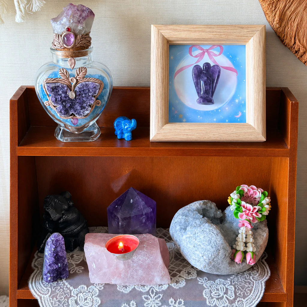 Hand-Carved Crystal Angel Frame – Peace, Guidance & Protection |  Amen Artisan - Image 53