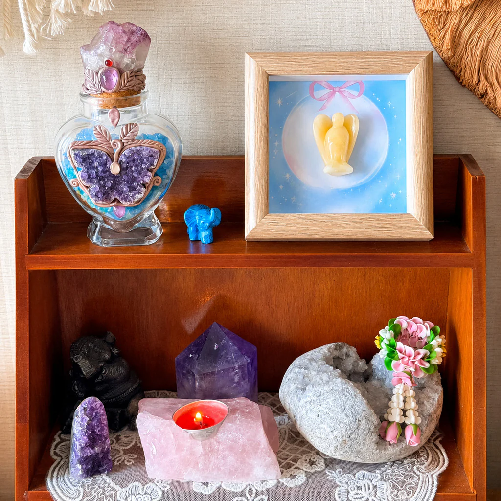 Hand-Carved Crystal Angel Frame – Peace, Guidance & Protection |  Amen Artisan - Image 55