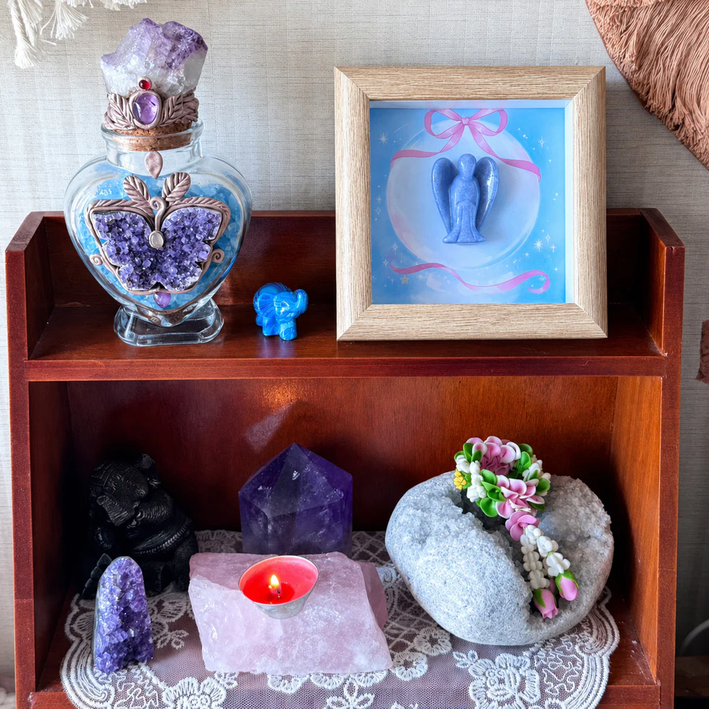 Hand-Carved Crystal Angel Frame – Peace, Guidance & Protection |  Amen Artisan - Image 56