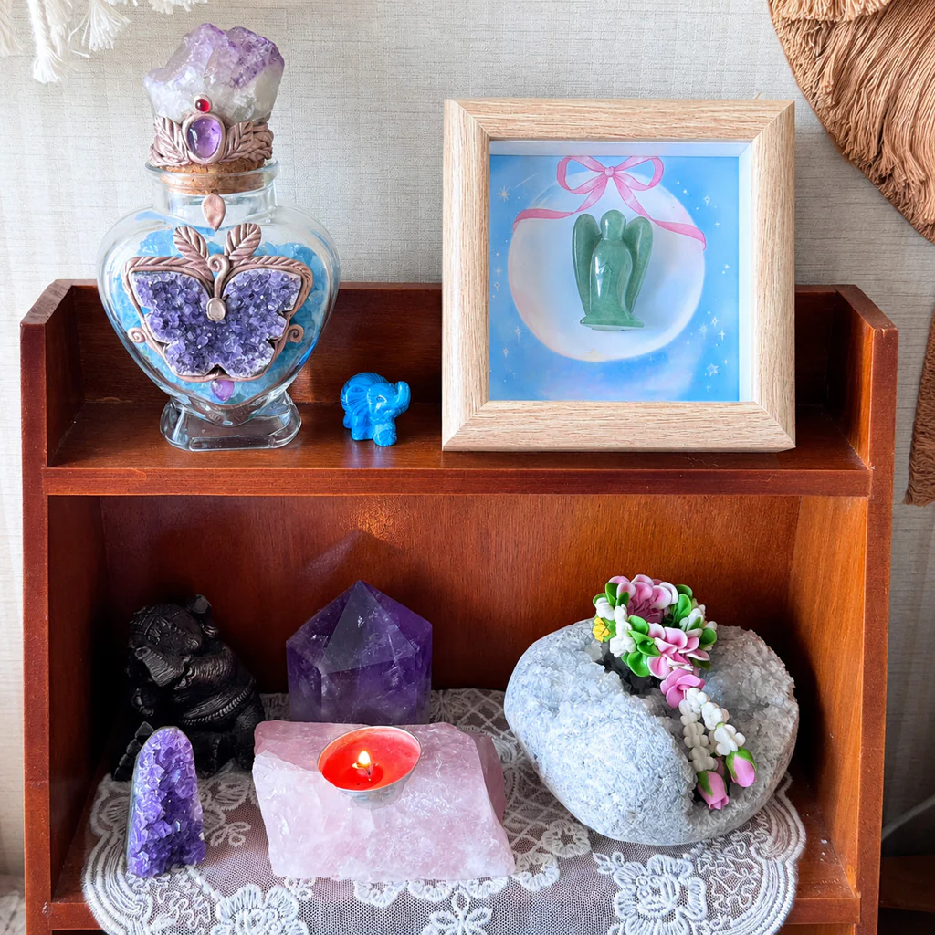 Hand-Carved Crystal Angel Frame – Peace, Guidance & Protection |  Amen Artisan - Image 57