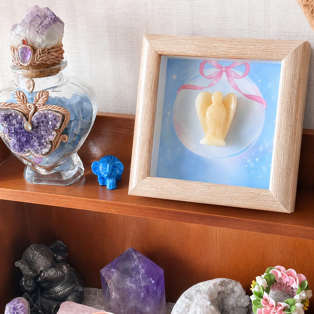 Hand-Carved Crystal Angel Frame – Peace, Guidance & Protection |  Amen Artisan - Image 7
