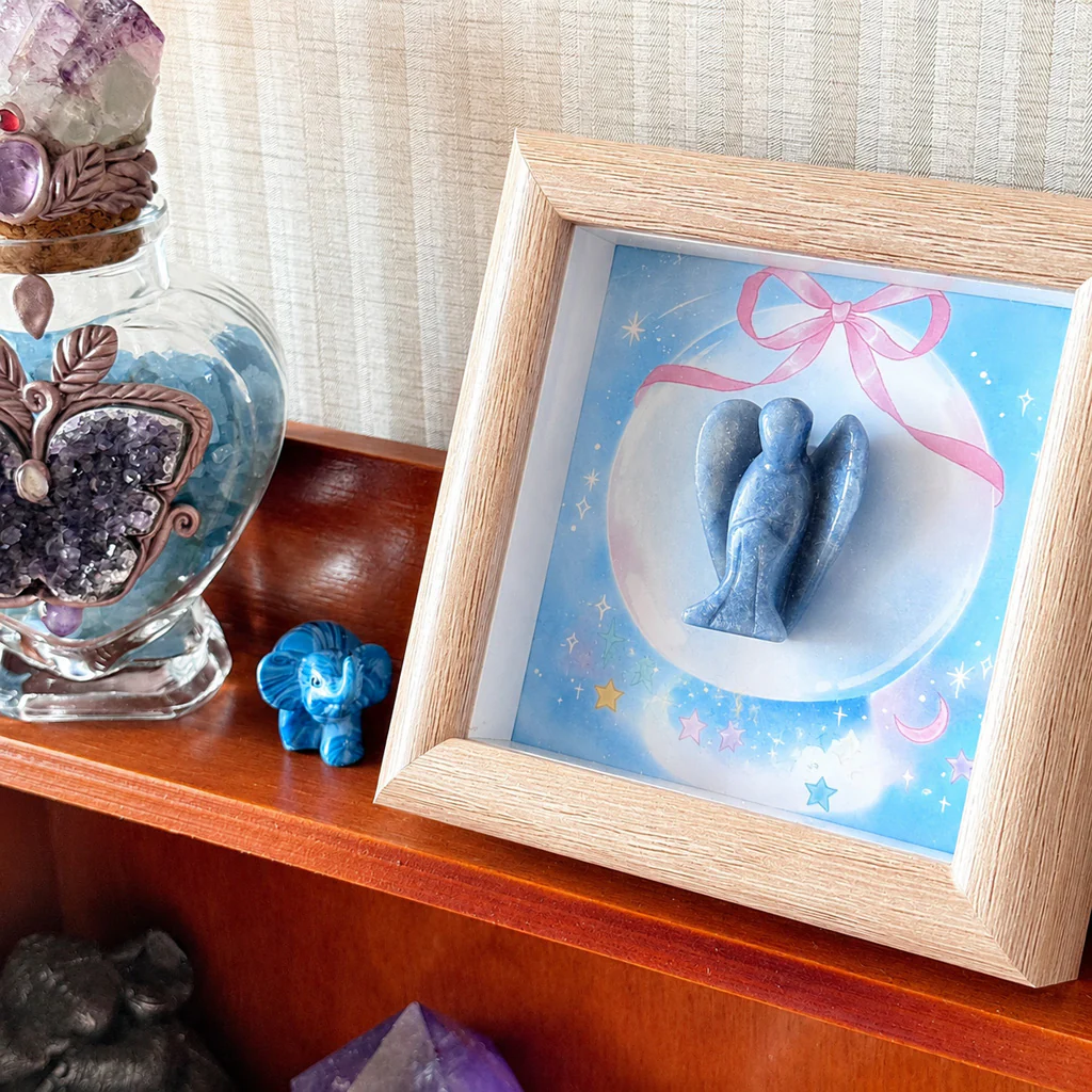 Hand-Carved Crystal Angel Frame – Peace, Guidance & Protection |  Amen Artisan - Image 8