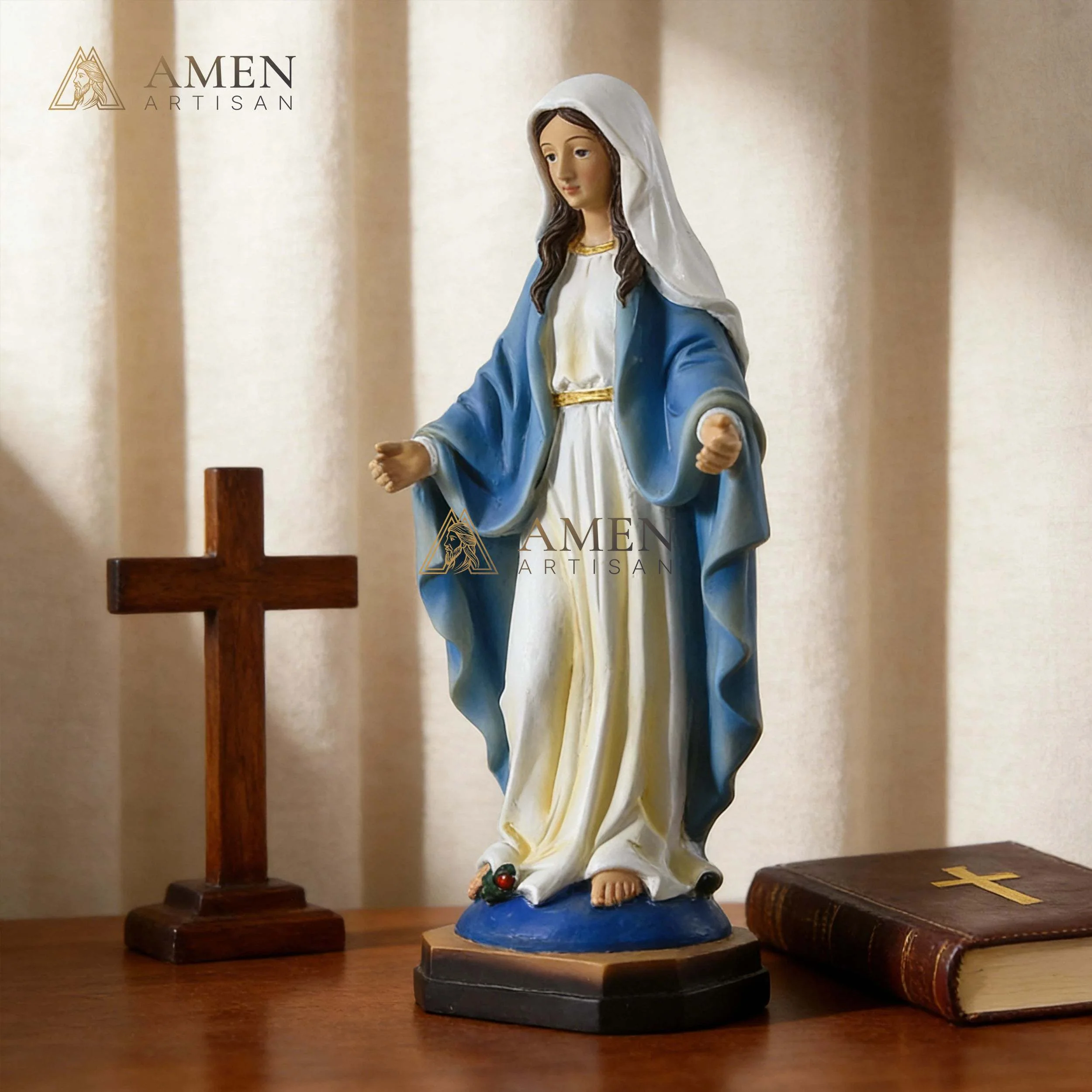 Our Lady of Grace Statue Amen Artisan - Image 3