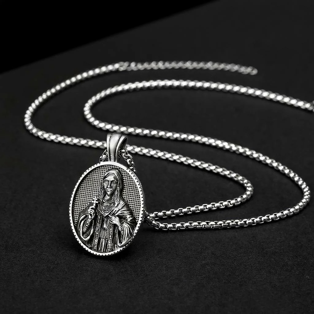 Our Lady of Guadalupe Gold Metal Necklace Amen Artisan - Image 2