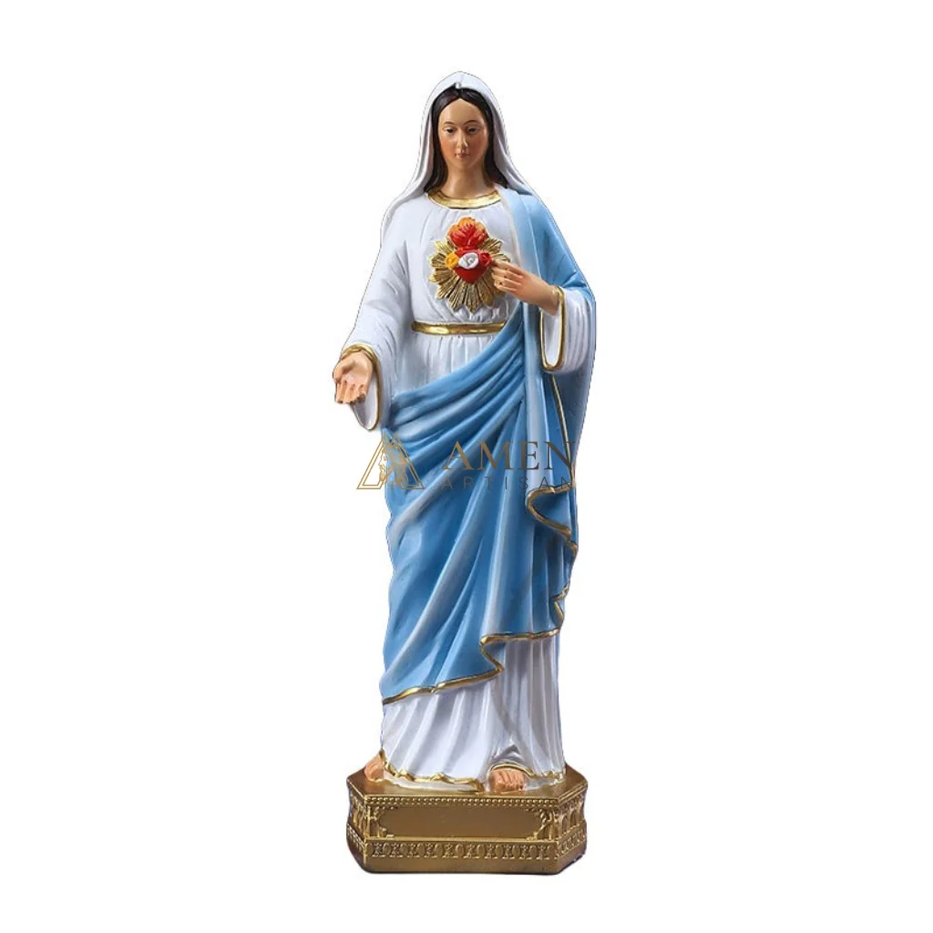 Our Lady of The Sacred Heart Statue Amen Artisan - Image 5