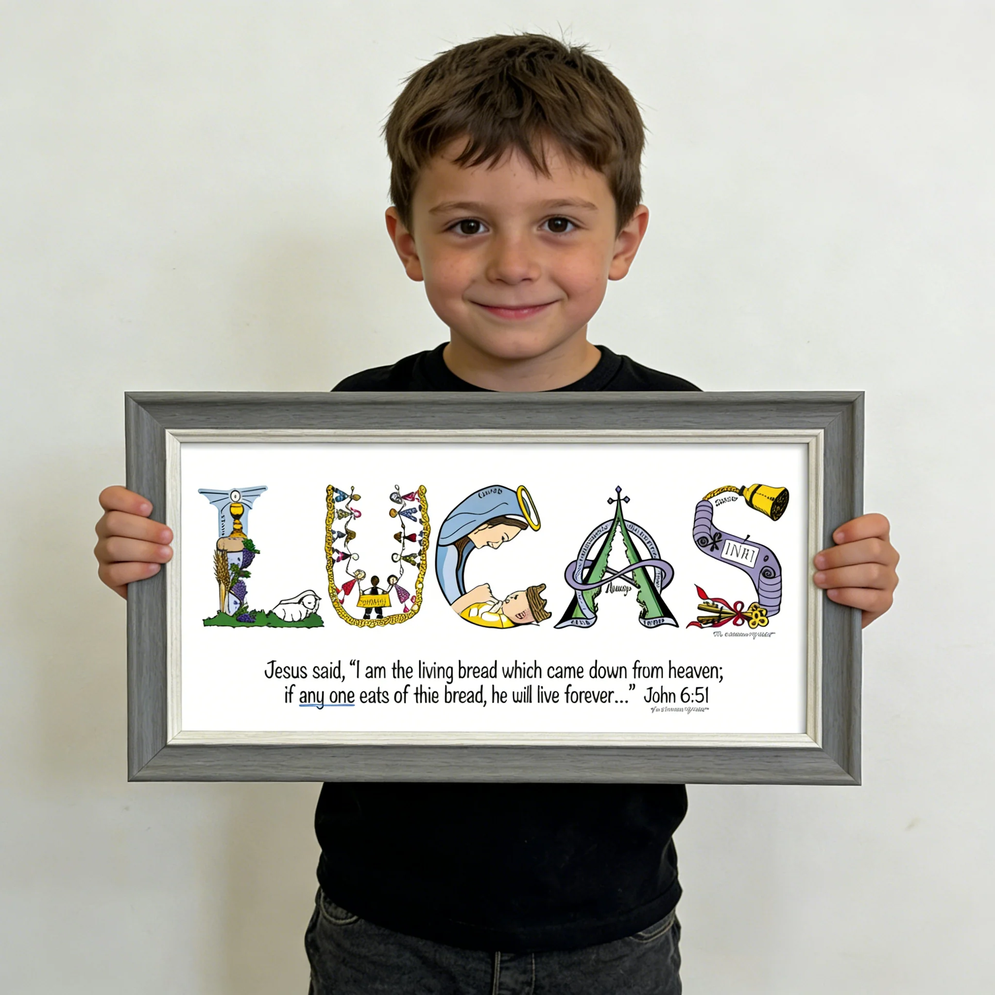 Personalized Christian Name Art Frame - A Name. A Promise. A Gift That Lasts Forever. - Image 4