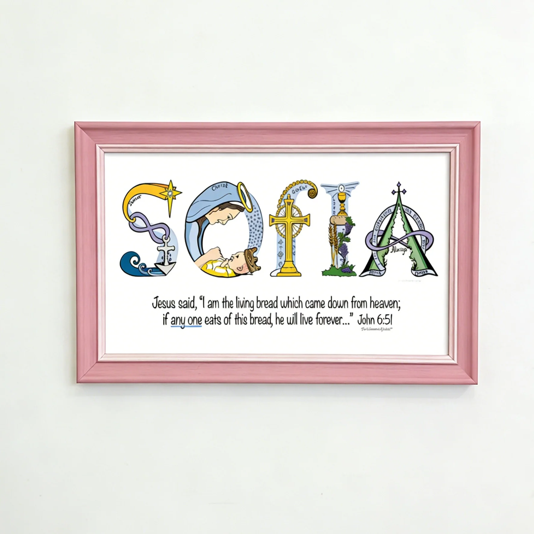 Personalized Christian Name Art Frame - A Name. A Promise. A Gift That Lasts Forever. - Image 7