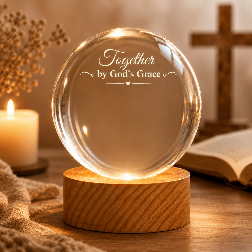 【Deal Today】Personalized Photo Crystal Night Light with Custom Quote and Names - Image 7