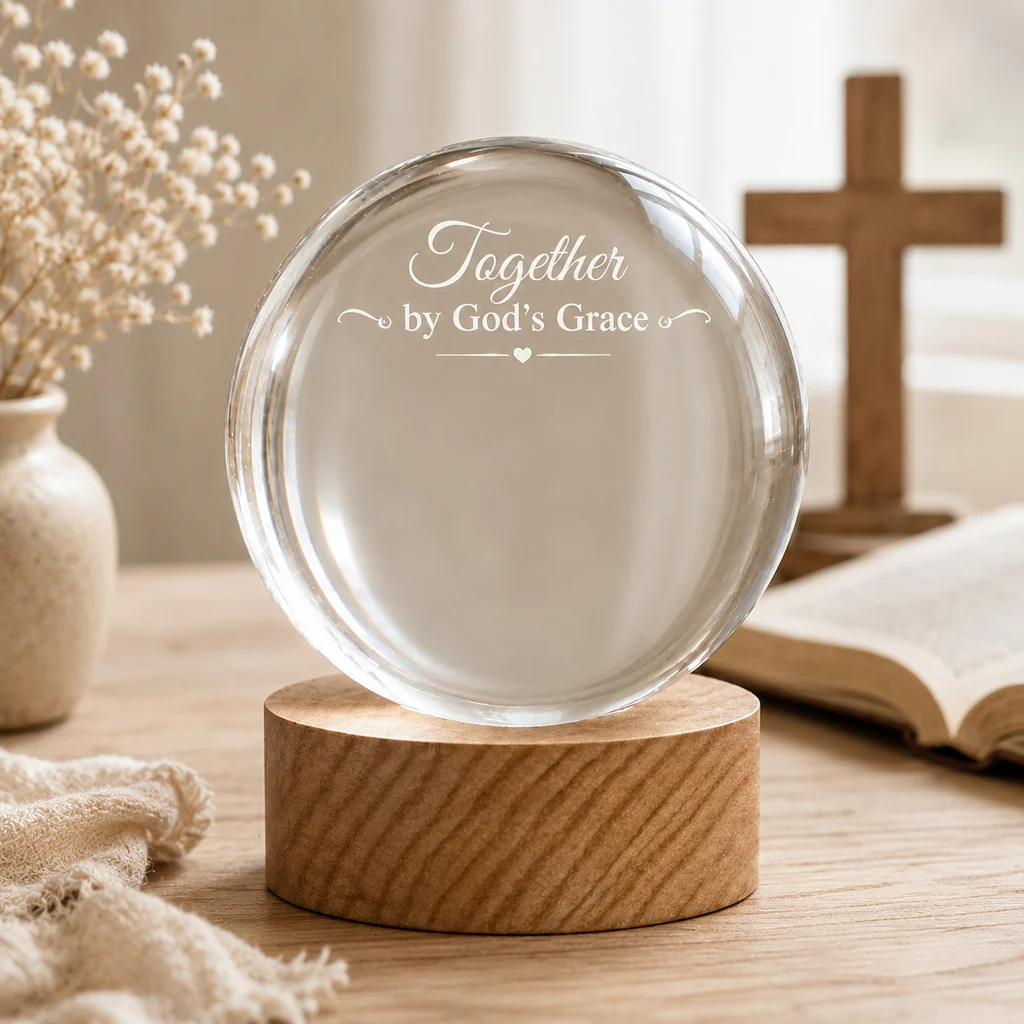 【Deal Today】Personalized Photo Crystal Night Light with Custom Quote and Names - Image 8