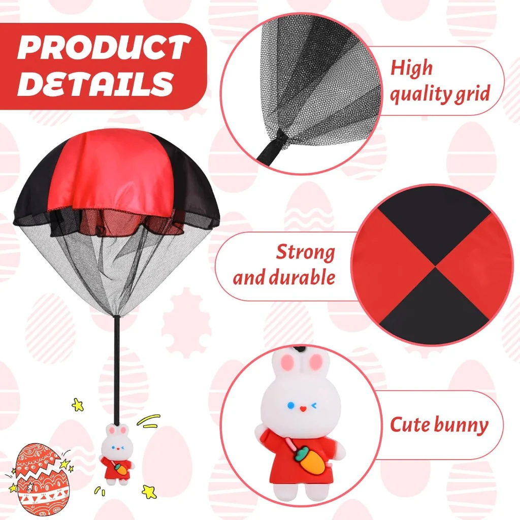 Prefilled Easter Eggs with Colorful Bunny Parachute Easter Egg Gift Set Amen Artisan - Image 4