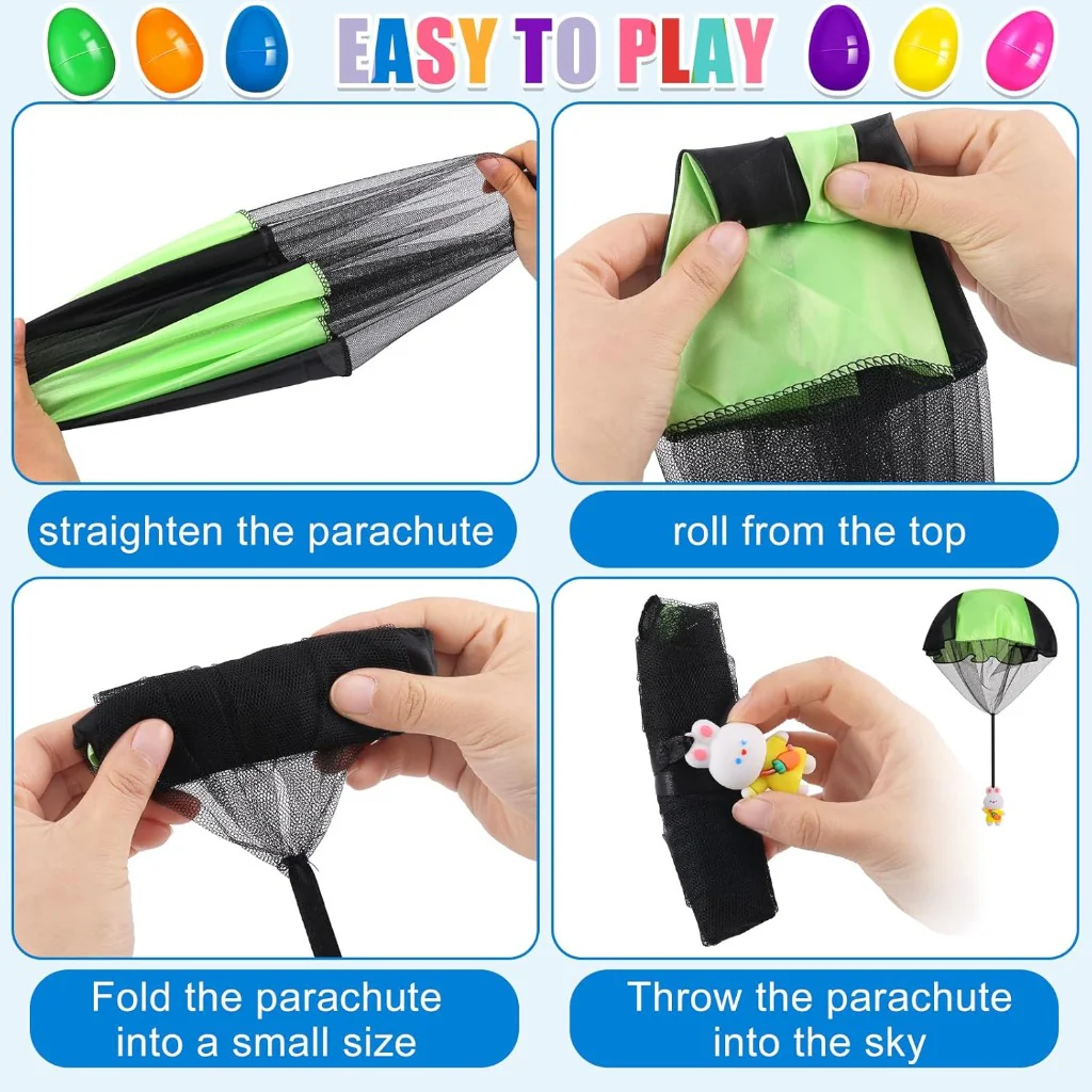 Prefilled Easter Eggs with Colorful Bunny Parachute Easter Egg Gift Set Amen Artisan - Image 6