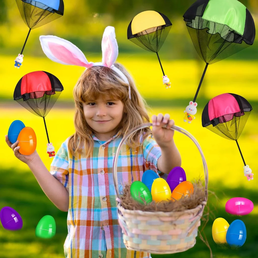 Prefilled Easter Eggs with Colorful Bunny Parachute Easter Egg Gift Set Amen Artisan - Image 7