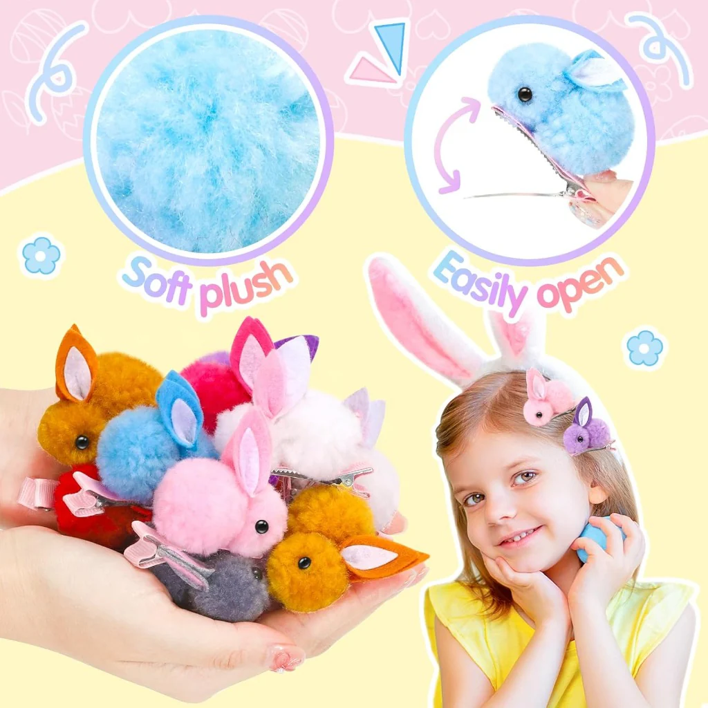 Prefilled Easter Eggs with Easter Eggs Bunny Hair Clip Gift Set Amen Artisan - Image 3