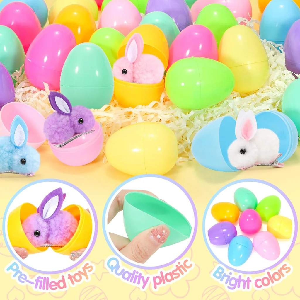 Prefilled Easter Eggs with Easter Eggs Bunny Hair Clip Gift Set Amen Artisan - Image 4