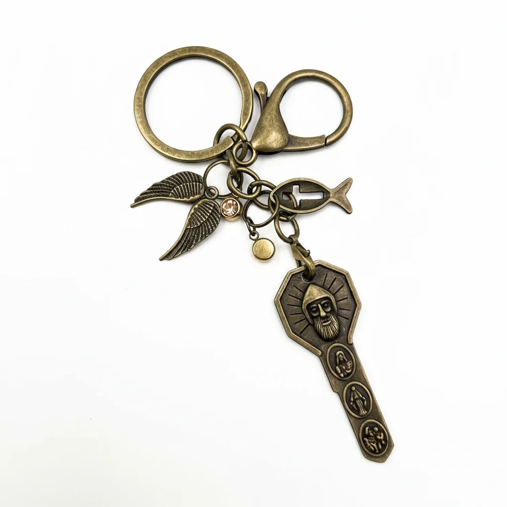 Remember Me Birthstone Saint Keychain Ornament - Image 4