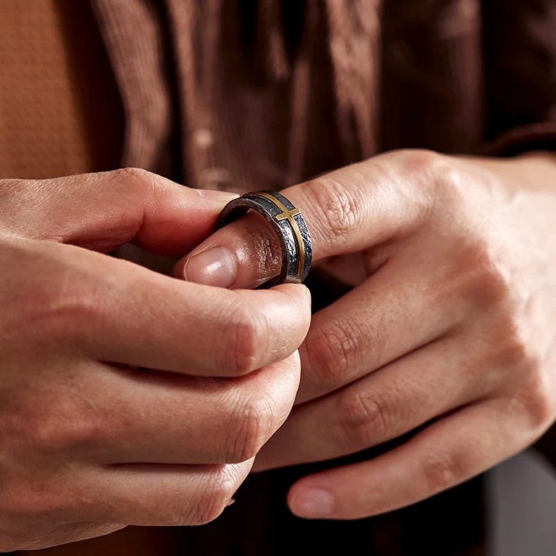 Amen Artisan Retro Redemption Faith Adjustable Open Ring - Image 3