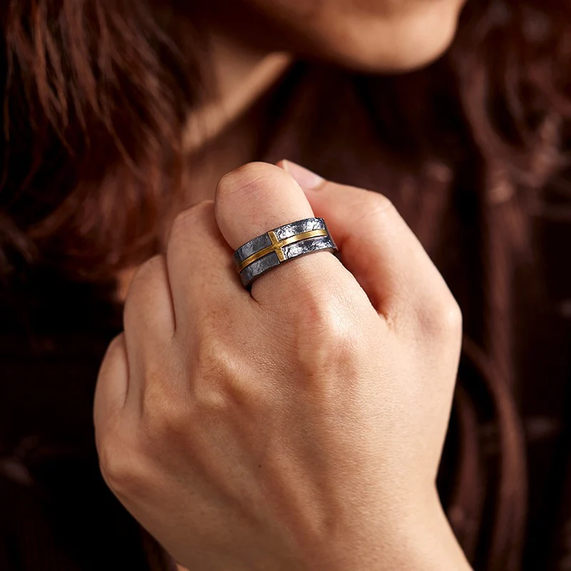 Amen Artisan Retro Redemption Faith Adjustable Open Ring - Image 4