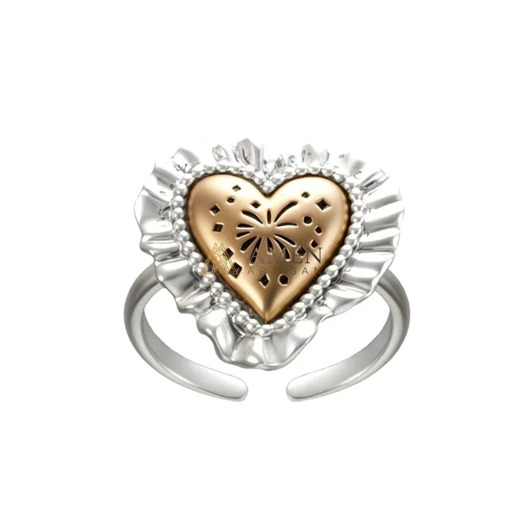 Sacred Heart Cutout Ring Amen Artisan