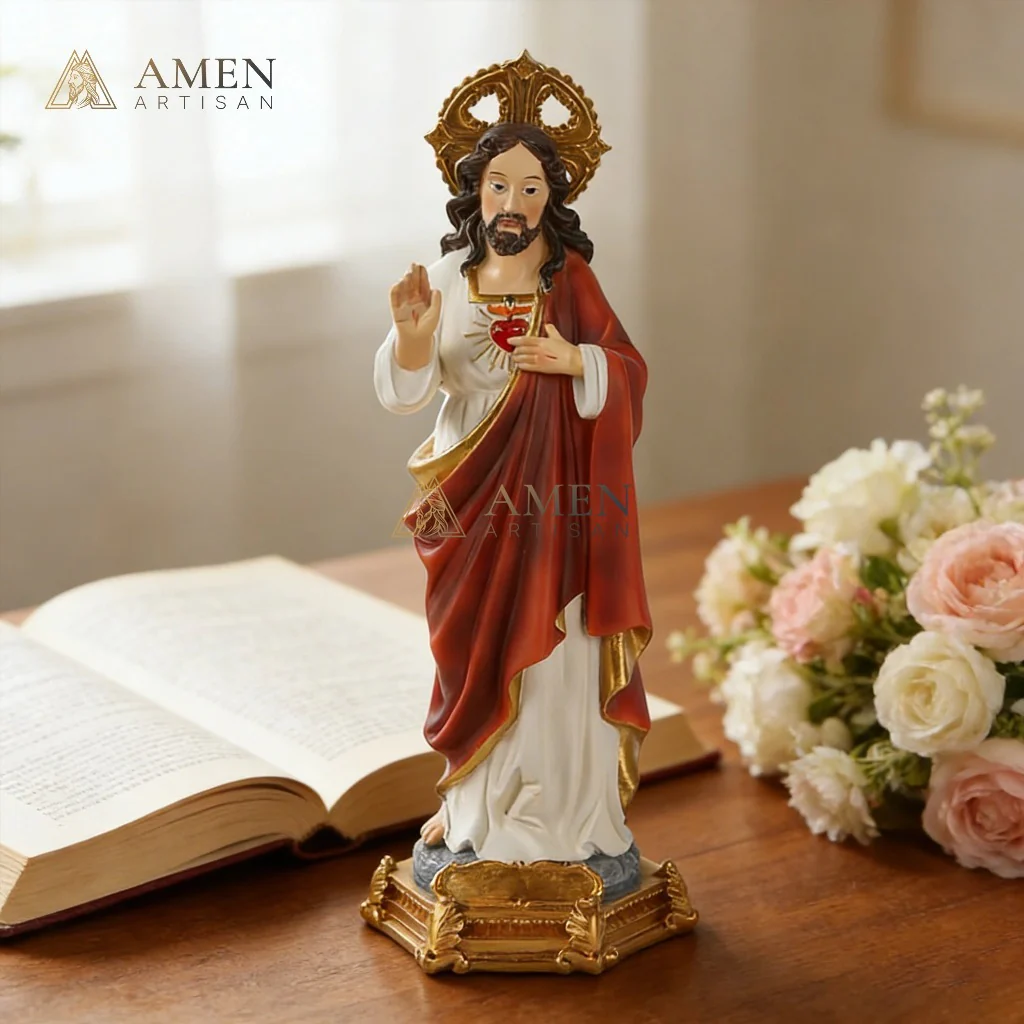 Sacred Heart of Jesus Statue Amen Artisan