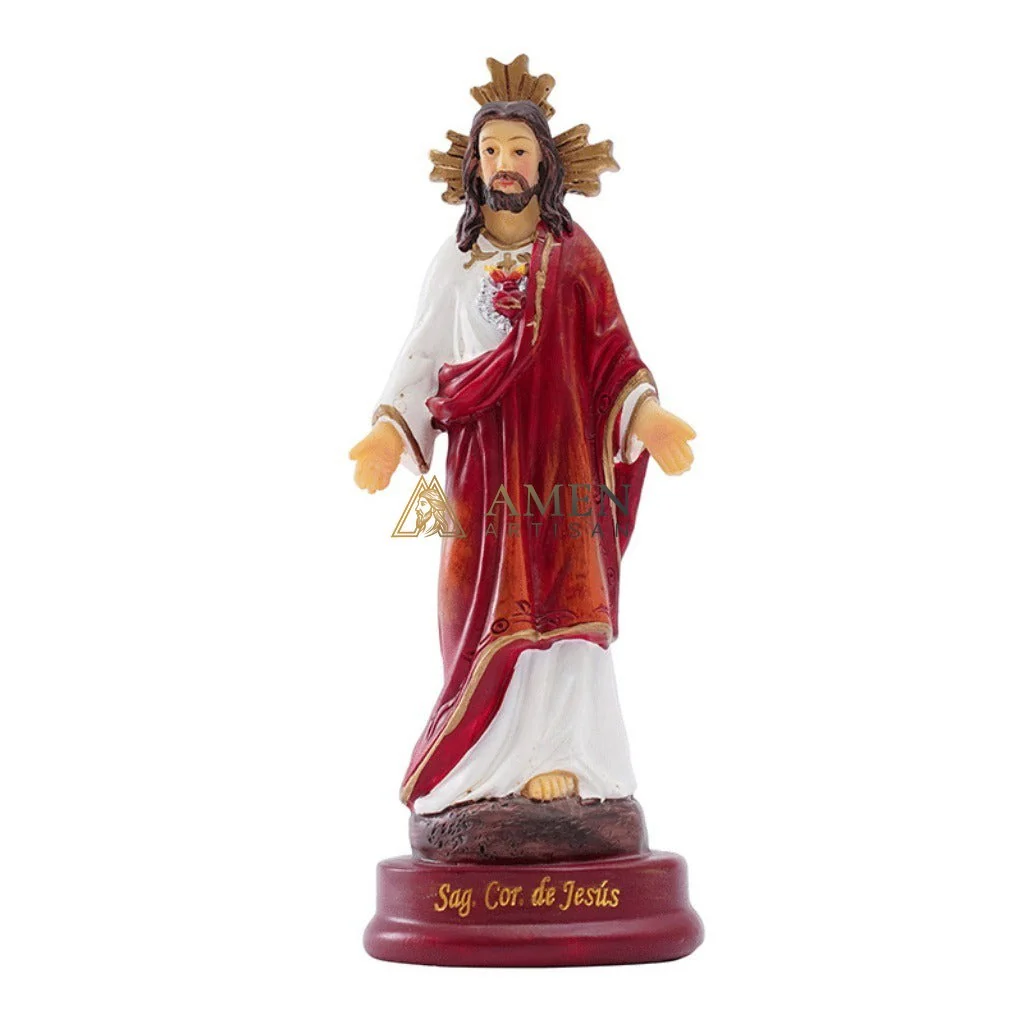 Sacred Heart of Jesus Statue Amen Artisan - Image 5