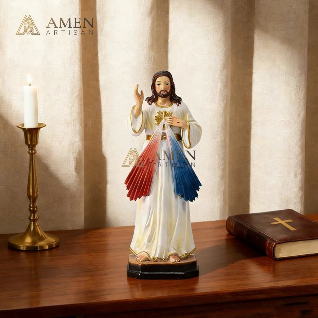 Sacred Heart of Jesus Statue Amen Artisan - Image 4