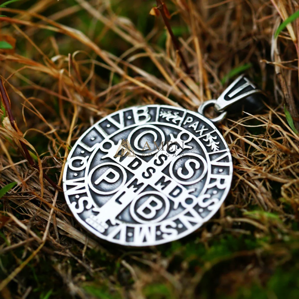 Saint Benedict Pendant Necklace Amen Artisan - Image 3