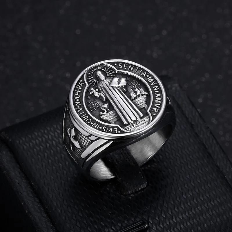Saint Benedict Image Ring Amen Artisan - Image 4