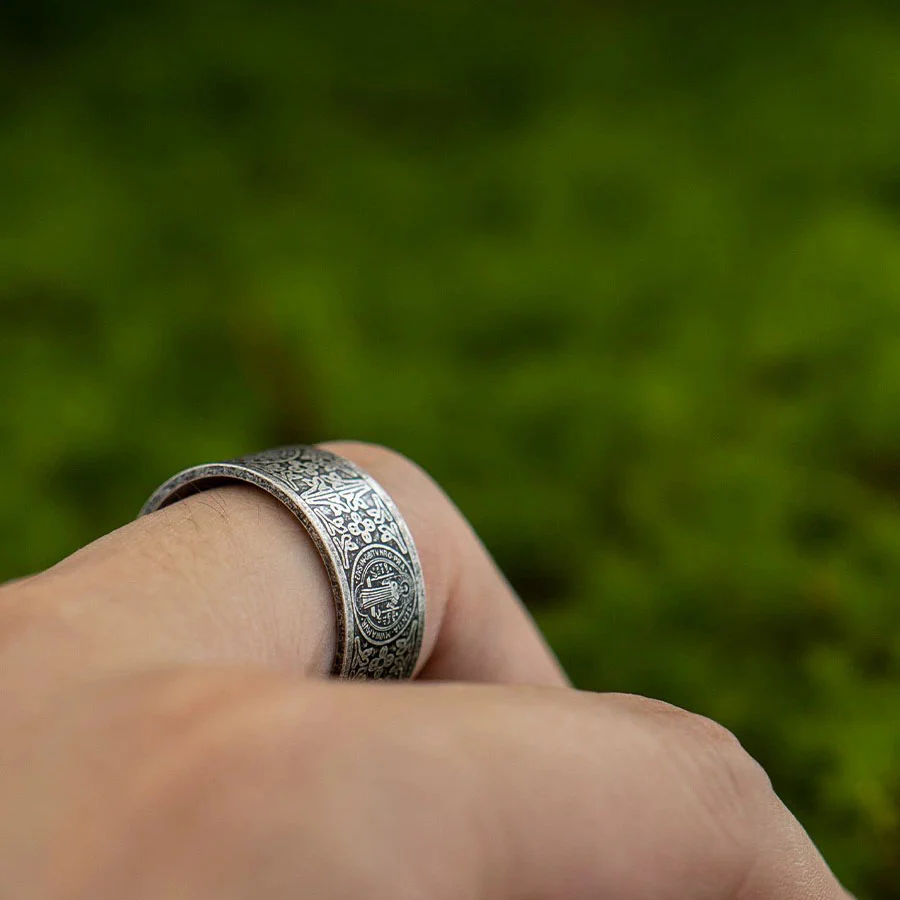 【Deal Today】Vintage St. Benedict Medal Ring - Sacred Protection & Lasting Blessing | Amen Artisan - Image 3
