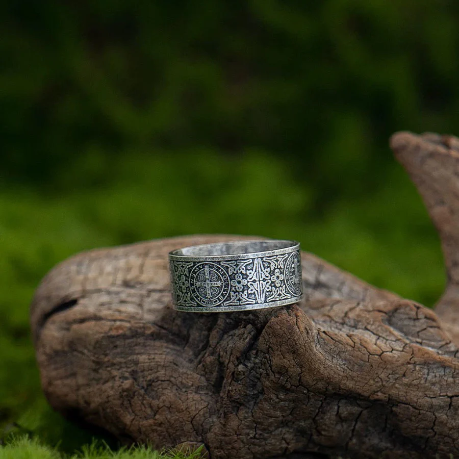 【Deal Today】Vintage St. Benedict Medal Ring - Sacred Protection & Lasting Blessing | Amen Artisan - Image 6