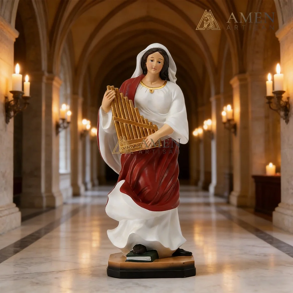 Saint Cecilia Statue Amen Artisan - Image 2