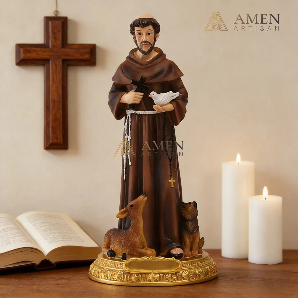 Saint Francis of Assisi Statue Amen Artisan