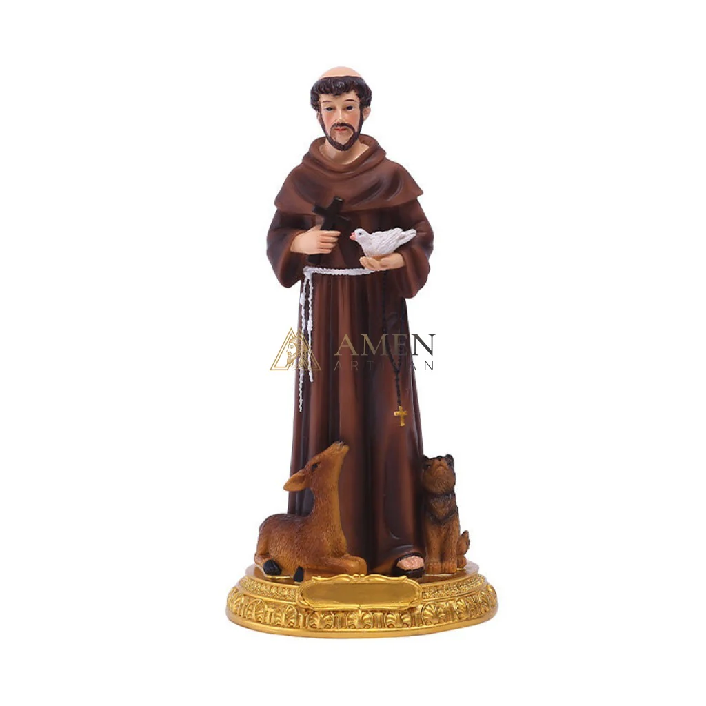Saint Francis of Assisi Statue Amen Artisan - Image 5