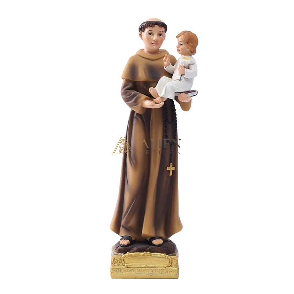 Saint Joseph and Child Statue Amen Artisan - Image 5