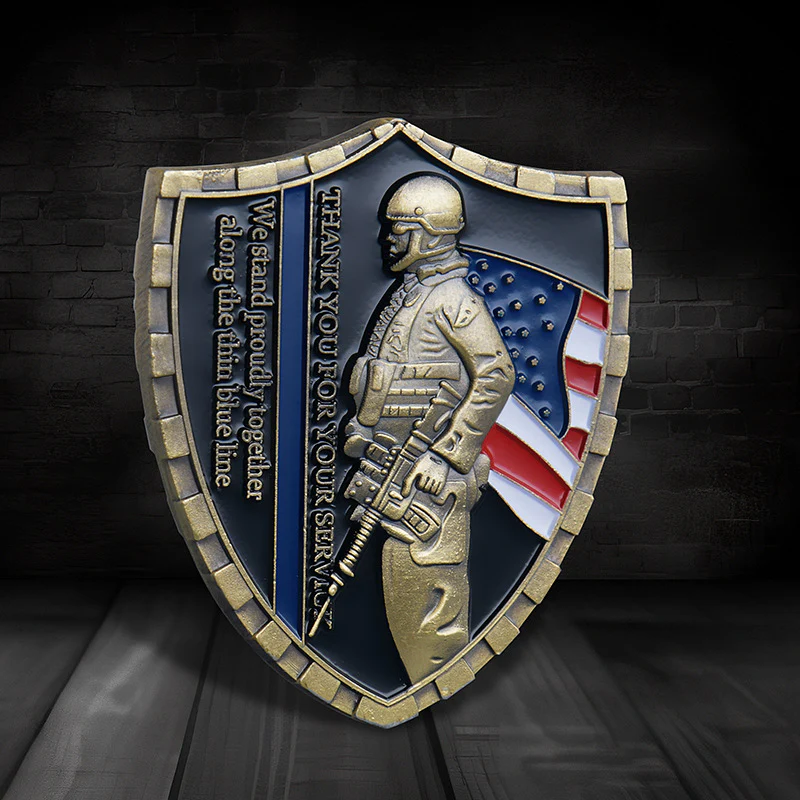 Saint Michael Shield Challenge Coin Amen Artisan - Image 3