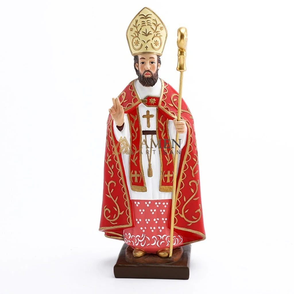 Saint Nicholas Bishop Statue Amen Artisan - Image 5