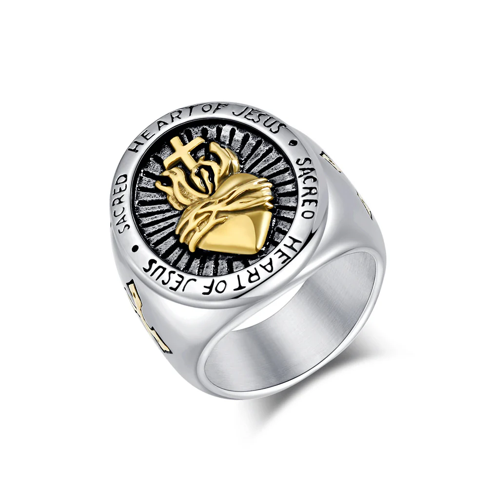 Scared Heart of Jesus Ring Amen Artisan - Image 3