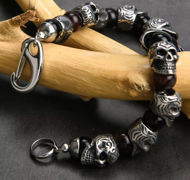 Skull Woven Paracord Bracelet Amen Artisan - Image 3