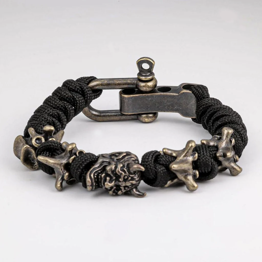 Skull Woven Paracord Bracelet Amen Artisan - Image 6