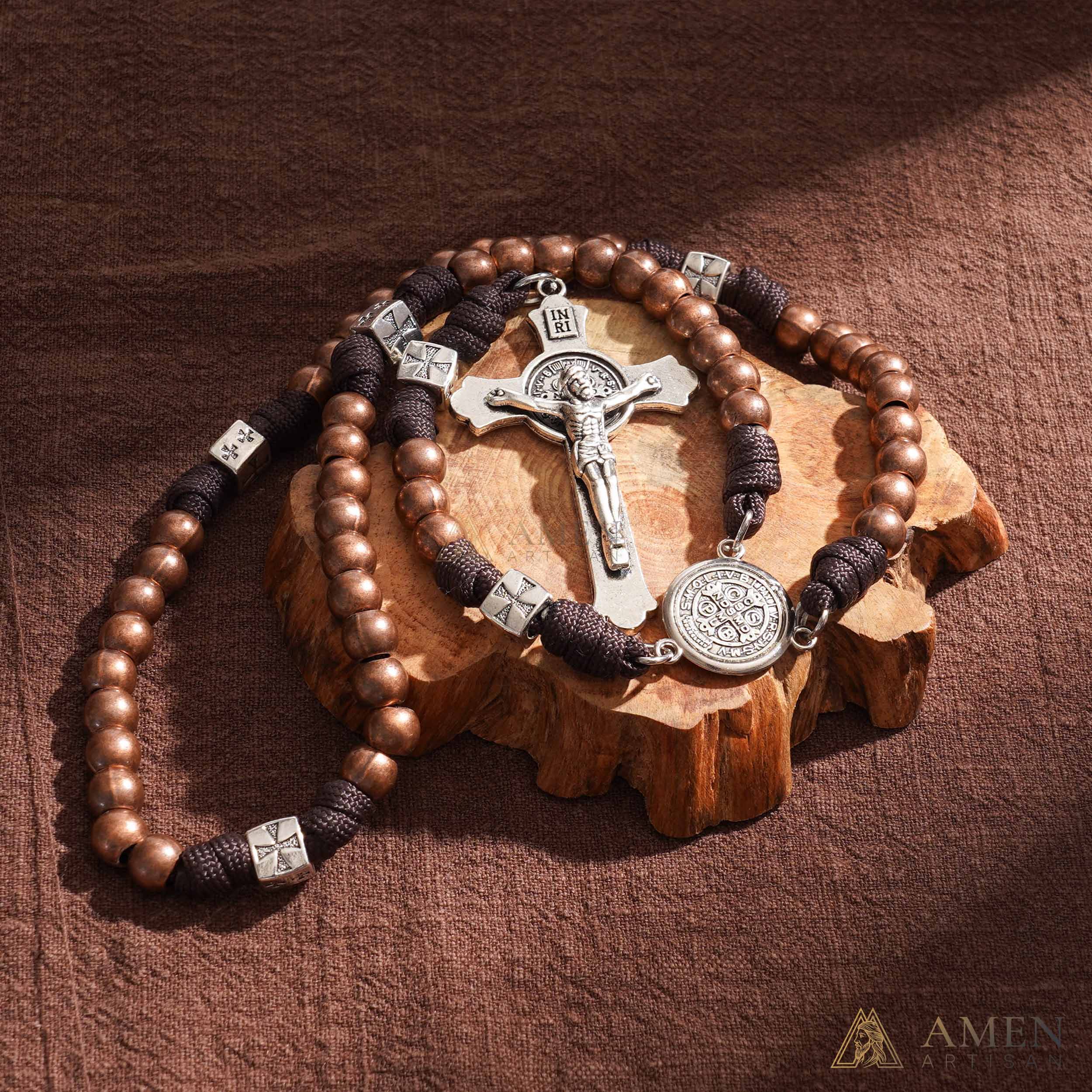 【Limited-Time 50% Off】Heavy Brass Saint Benedict Rosary – Built for Strength & Weight (~5oz) - Image 13