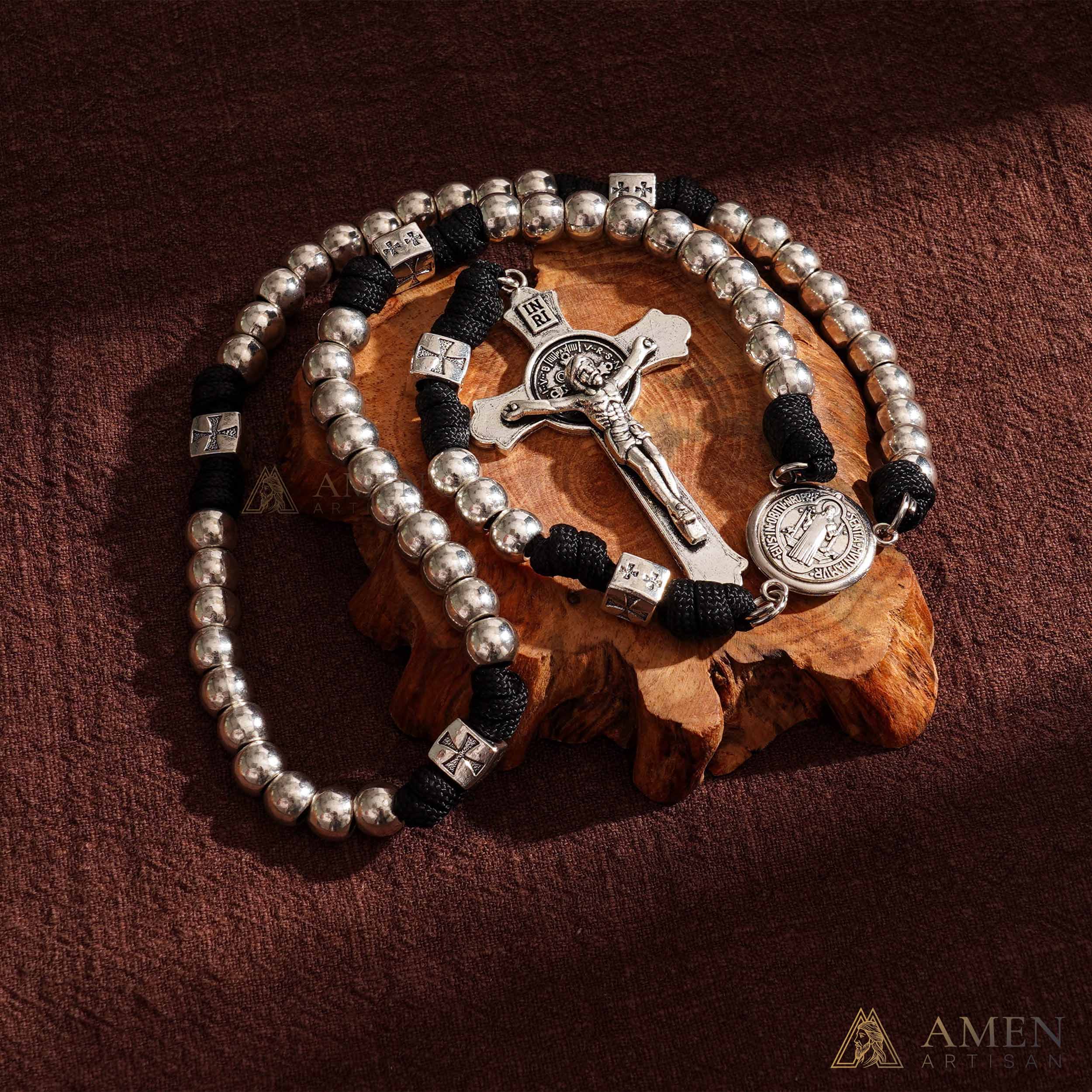 【Limited-Time 50% Off】Heavy Brass Saint Benedict Rosary – Built for Strength & Weight (~5oz) - Image 17