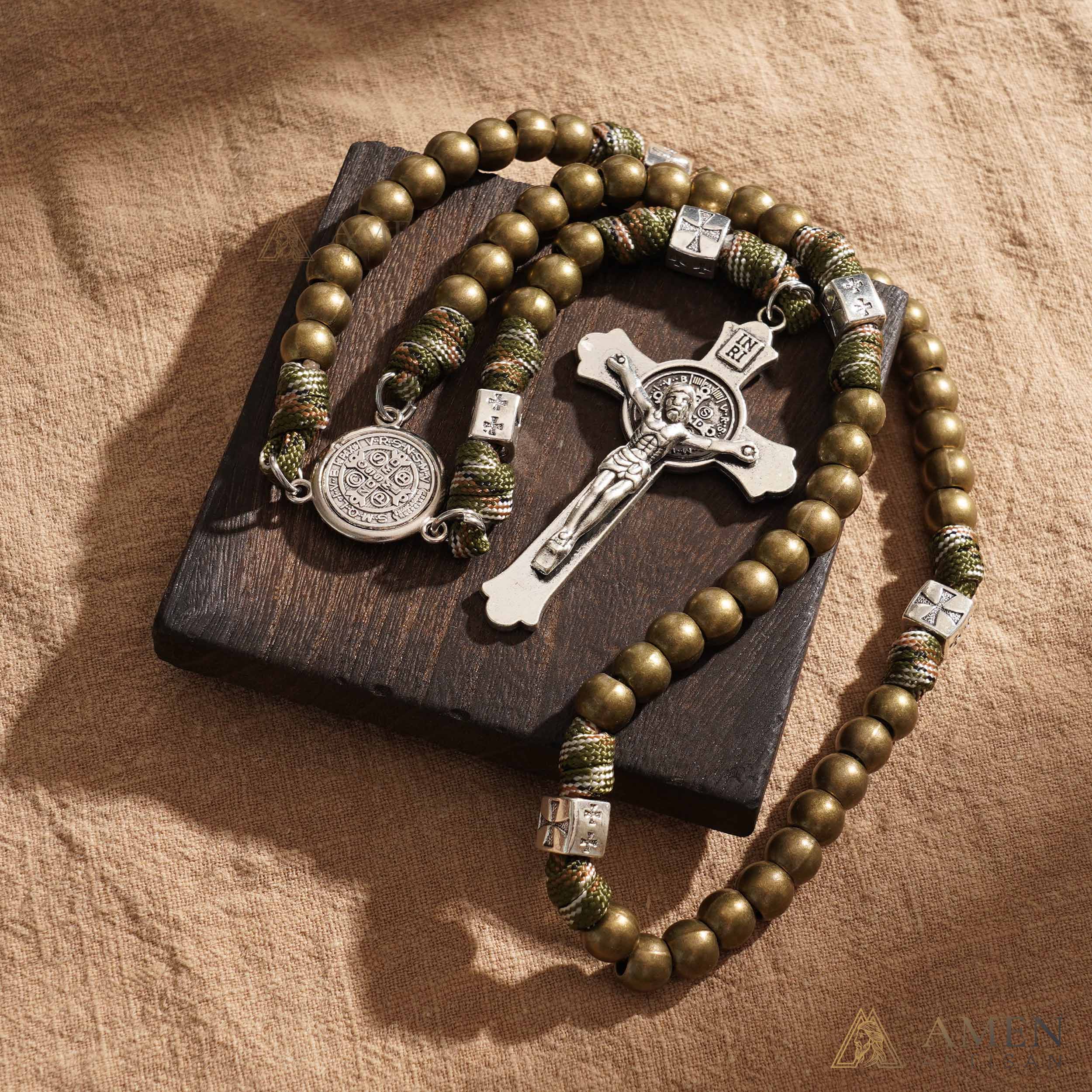【Limited-Time 50% Off】Heavy Brass Saint Benedict Rosary – Built for Strength & Weight (~5oz) - Image 3