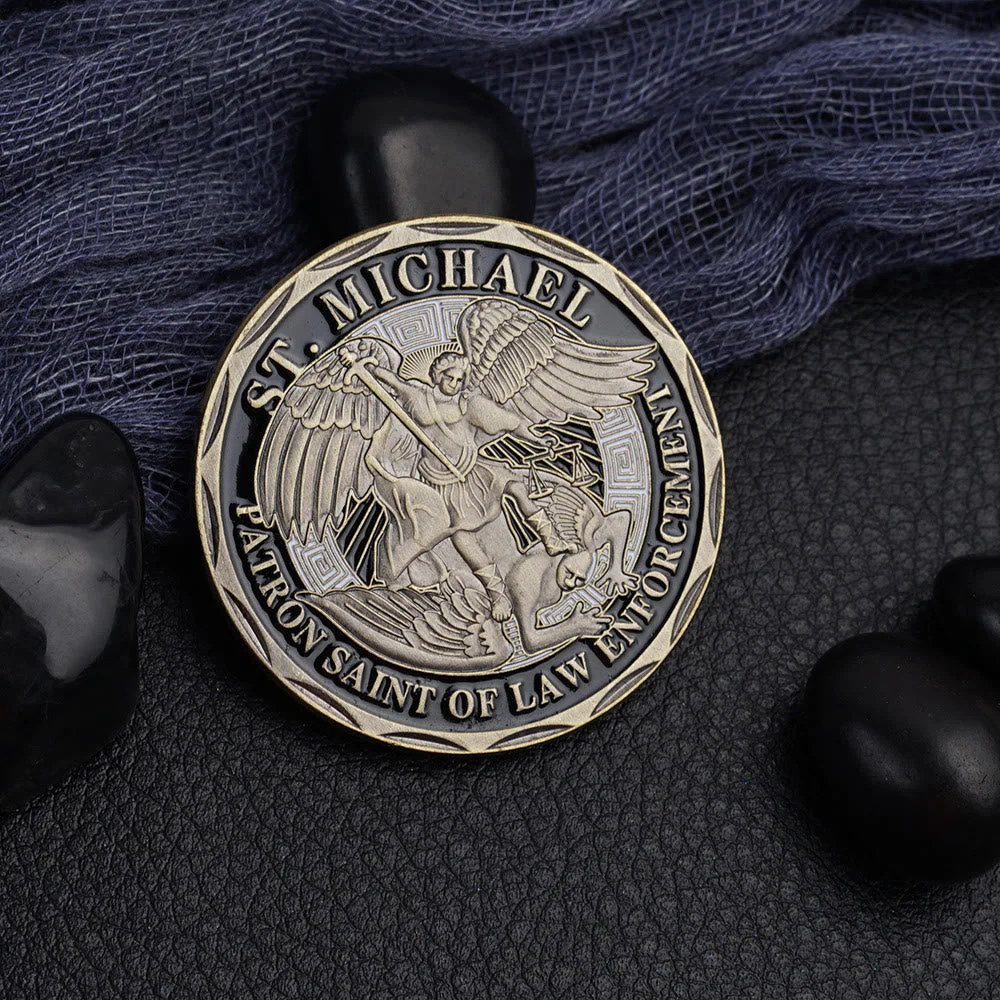 St Michael Challenge Coin - Patron Saint of Law Enforcement - Amen Artisan - Image 4
