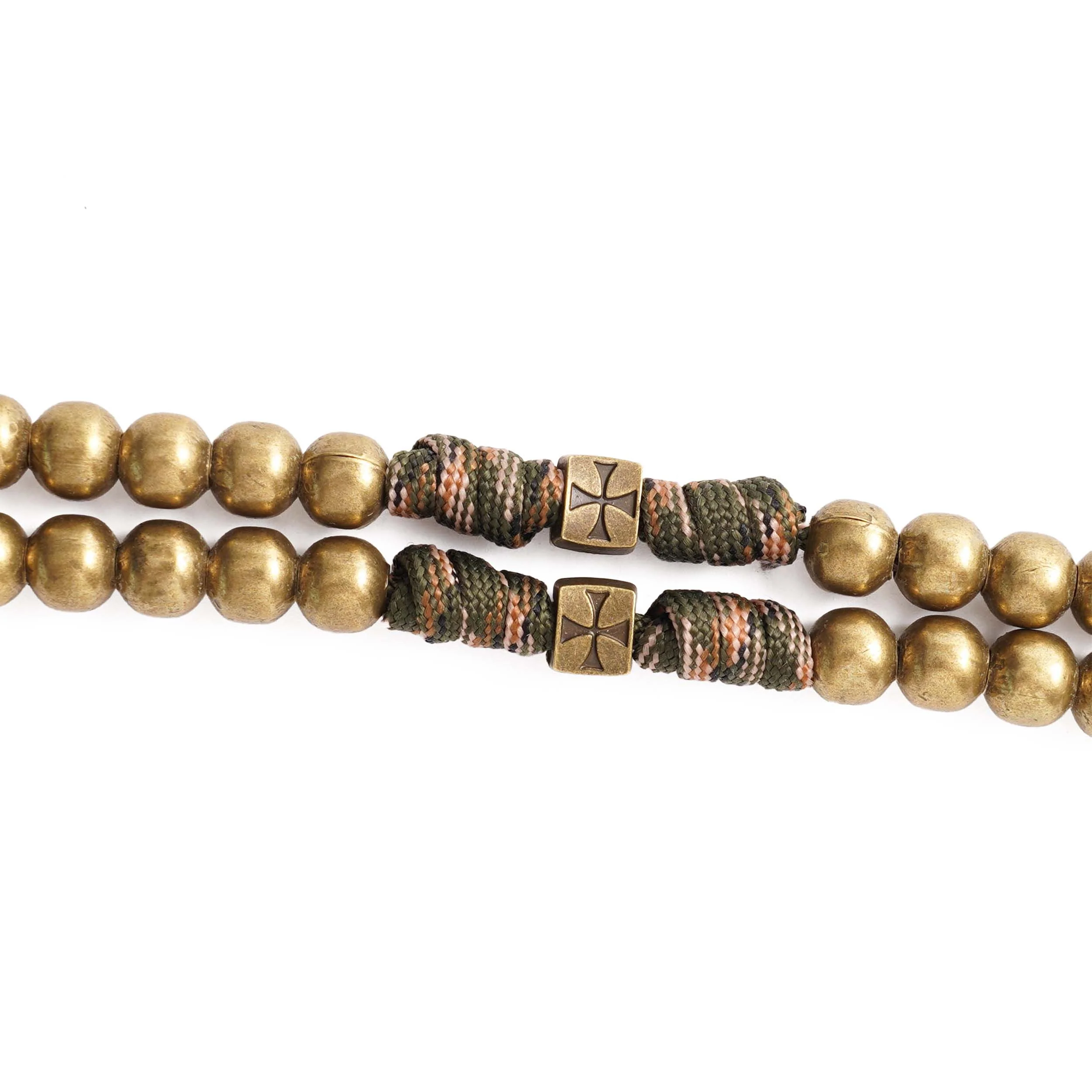 St. Michael Heavyweight Bronze Rosary: 48cm Hand-Braided Tactical Armor | Amen Artisan - Image 7